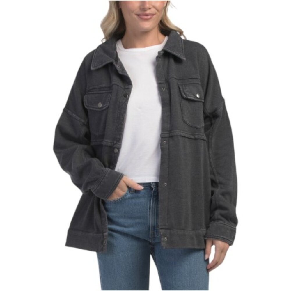 LA BIZ Slouchy Fleece Jacket